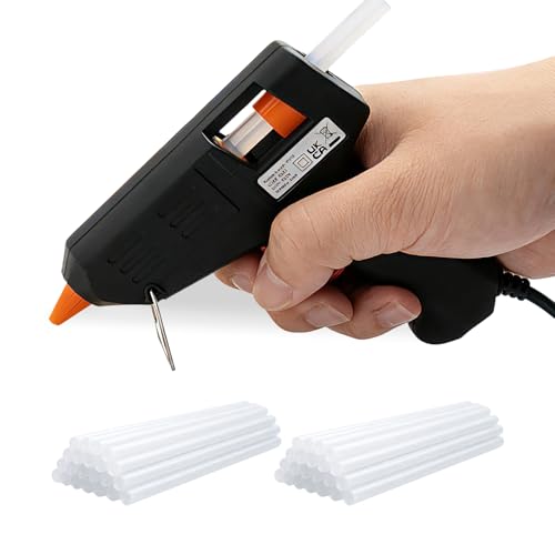 SUNNYNEST Hot Glue Gun Fast Heating,10W Mini Heating Hot Melt Glue Gun Kit Tools with 100 Pcs Premium Glue Sticks for Daily Home Repairs, Crafts, DIY and Sealing