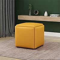 Multifunctionele 5-in-1 kubus nesten Ottomaanse sofa stoel set - stapelbare krukken met technologie doek vierkante otteraanse en draaibare wielen - perfect voor woonkamer of eetkamer
