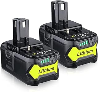 PDstation 2 Pack 5.0Ah Lithium-Ion Replacement Batteries for Ryobi Battery One, Batteries with Indicator Compatible with Ryobi 18V Battery P108 P104 P109 P122 RB18L50 RB18L15 RB18L13