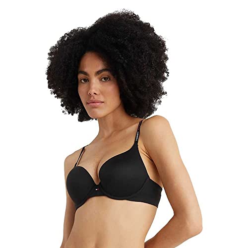 Tommy Hilfiger Women's Push Up Bra Uw0uw03160 Push-Up Bras, Black (Black), 36 / 36B