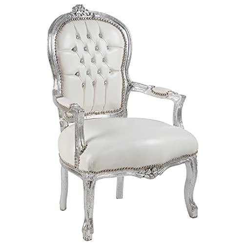 Preisvergleich Produktbild Italux Armchair barock Original aus Blattsilber.