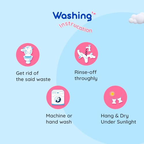 Image of Bumtum Baby Diaper | 0-3 Yrs Baby Freesize | Pack of 1, New Born Baby Diaper, Cloth Diaper, Waterproof Reusable Diaper, 5hrs Absorbency, Ultrahygiene, Washable, Cotton Soaker, Extra Soft (Teddy)