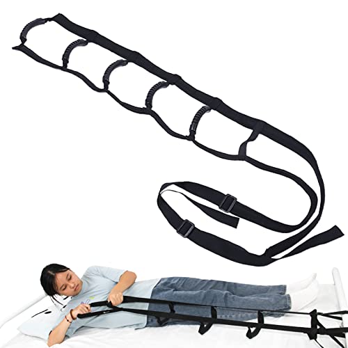 KkaFFe Bed Ladder Assist, Pull Up & Sit Up Assist Device with 6 Handle Grips,Adjustable Rope Bed Ladder strap,Bed Rope Ladder Helper for Elderly Adults,Seniors,Pregnant, Handicap, Injury