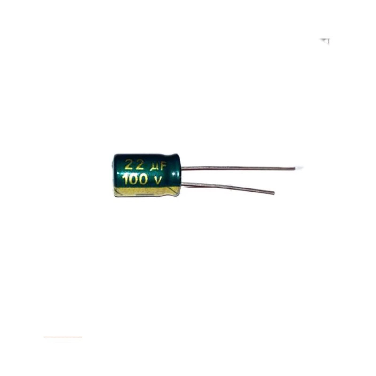 Condensateur radial 100V 22UF ESR réduit 8x12mm pour réparation électronique et alimentation