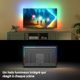 Philips Ambilight 43PUS8200 4K LED Smart TV - Écran 43 Pouces avec Plateforme Pixel Precise Ultra HD, Titan OS et Son Dolby Atmos, Compatible Alexa et Assistant Vocal Google