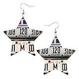 Design double face blanc : ces boucles d'oreilles disposent d'une ancienne plaque d'immatriculation intégrale, d'un design double face, assurant que les couleurs vives et vives sont visibles sous tous les angles, ce qui en fait un accessoire exceptionnel.