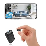 XNJ Mini Kamera, 4K Innenüberwachungskamera 5G WLAN, 180° drehbarem Objektiv automatische Nachtsicht, Bewegungserkennung, Fernüberwachung für Babys, Haustiere und das Zuhause