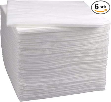 Disposble Dry Wipes for Baby and Adults, 300 Count (6 PACKETS/50 EACH) - Ultra Soft Cotton Tissue Washcloths - 8 x 8 Travel Size - Non-Moistened Cleansing Cloths for Incontinence, Body and Face