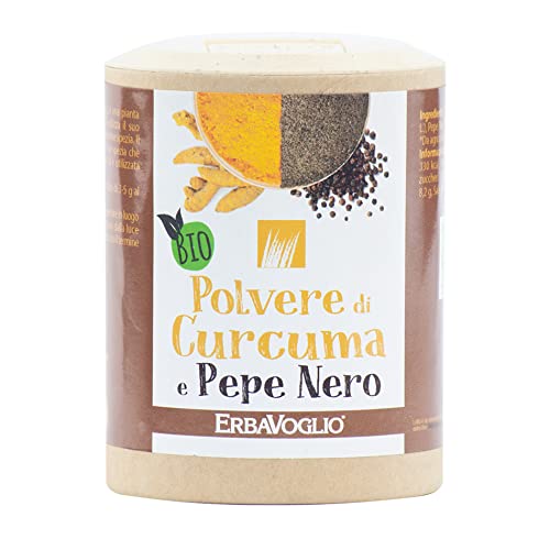 Erbavoglio – Curcuma y pimienta negro orgánico – Polvo 150 g