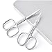 5Pcs Beauty Grooming Eyebrow Scissor Men Women Facial Nose Hair Scissor Curved Round Blunt Mustache Beard Manicure Pedicure Trimmer Set Stainless Steel Slant Tweezers Nail Clipper Pet Dog Scissor Kit