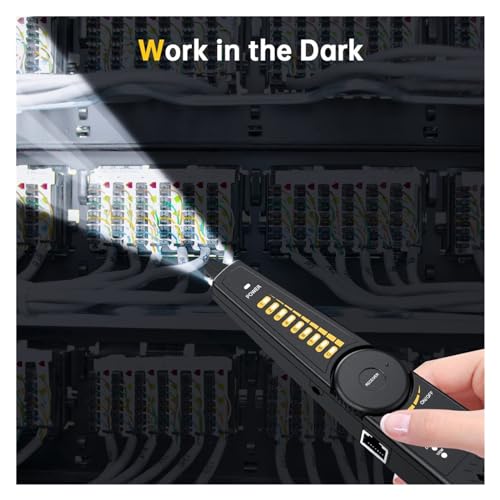Probador de teléfono y rastreador de cables RJ45 con luz LED de identificación precisa 6