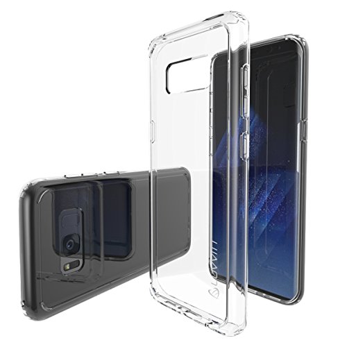 Galaxy S8 Plus Case, LUVVITT [Clear View] Hybrid Scratch Resistant Back Cover with Shock Absorbing Bumper for Samsung Galaxy S8+ Plus - Clear