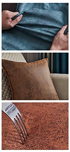 Haomaijia Pack Of 2 Faux Leather Throw Pillow Covers Cases 20 X 20 Inches Soft Solid Leather Pillowcases Cushion Covers Decorative Pillows Couch For Living Room Couch Bed Sofa #TOP6