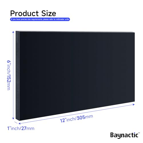 Lámina de plástico copolímero Acetal negra 1x6x12 pulg miniatura 2