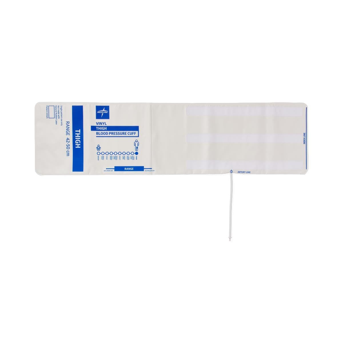 Disposable Vinyl 1-Tube BP Cuff with Bayonet Connector, Thigh,5,Box,MDS9725HPV