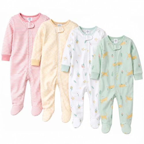 Image of Gerber Baby Boys' 4 Pack Sleep 'N Play Footie