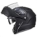 HJC C91 Solid Modular Motorcycle Helmet with HJ-17 Pinlock Shield, DOT Approved(Semi Flat Black, Large)
