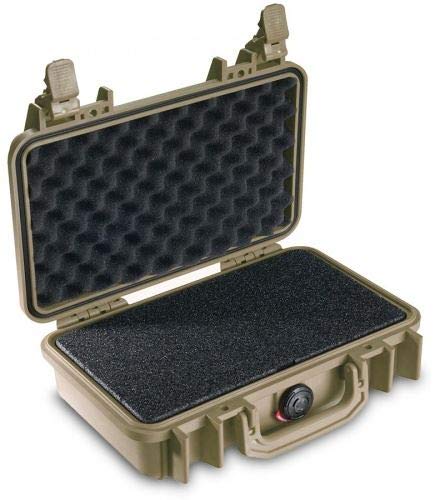 PELI 1170 Koffer, Schutzbox für teure Elektronik und Messgeräte, IP67 wasserdicht, mit Schaumeinlage (anpassbar), Farbe: Sandfarben/Desert Tan