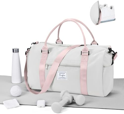 WEPLAN Sport Duffel Bag Damen Herren Sporttasche mit Schuhfach & Nassfach Reisetasche Handgepäck Tasche Sporttaschen Fitness Gym Bag Weekender Travel Bag Schwimmtasche Trainingstas