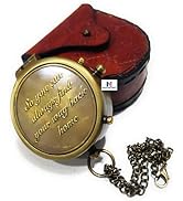 NauticalMart So You can Always find Your Way Back Home Brass Compass with Case, Gift to Boyfriend...
