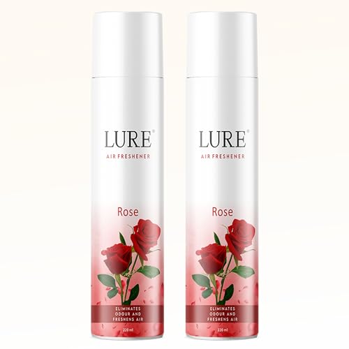 Image of Lure Room Freshener | Air Freshener for Home And Office - Rose (220ml Each, Pack of 2)