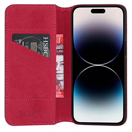 32nd Classic Series 2.0, Real Leather Book Wallet Flip Case Cover For Apple iPhone 14 Pro (6.1") - Image 2