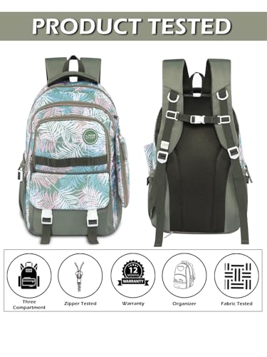 Image of Lavie Sport Foliage Laptop Backpack | 36 Liters | Fits Upto 16 Inch | Laptop Compatiable | Rain Cover | Gift for Boys & Girls