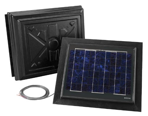 Broan 355RSOBK Remote Mount Solar Powered Attic Ventilator, Black
