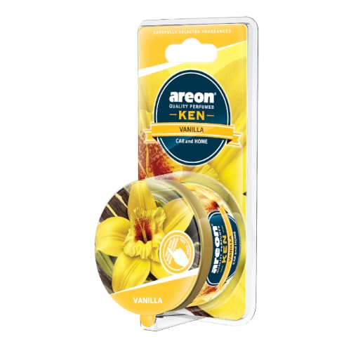Image of AREON Ken 1.23 Oz. Canister Car Air Freshener Pads in A Can (4-Pack) (Vanilla)