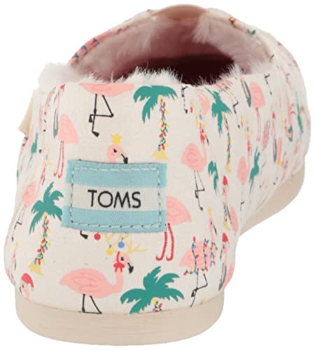 Image of TOMS Womens Alpargata Loafer Flat, Natural Holiday Flamingo, 7.5 US