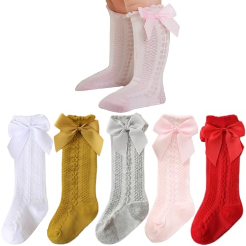 Baby Girls Knee-High Socks Toddler Keep Warm Cotton Sock Uniform Stockings for Infant Kids