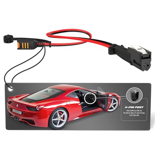 JMR Adapter for Ferrari 458 California F12 FF 599 612 F430 360 Compatible with CTEK (4-Pin Port, No Indicator)