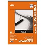 PRO ART 12-Inch by 18-Inch Rough Newsprint Paper Pad, 12-inch x 18-inch, 50 Sheet Tape Bound Pad (0220-05)