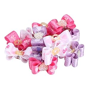 Dog Hair Bows Clips, Pet Hair Clips Accessories, Multi Color Dog Bow Hair Grooming Accessories for Cat Medium Small Dog