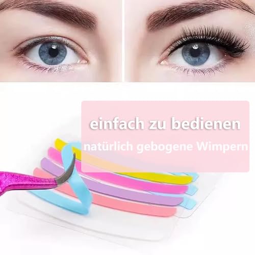 6 Stück Silikon Wimpernlifting Pads – Hochwertige Lash Lift Streifen für Optimalen Wimpern-Lift Effekt - Wiederverwendbare Silikon Pads für Bequemes Wimpernlifting zu Hause