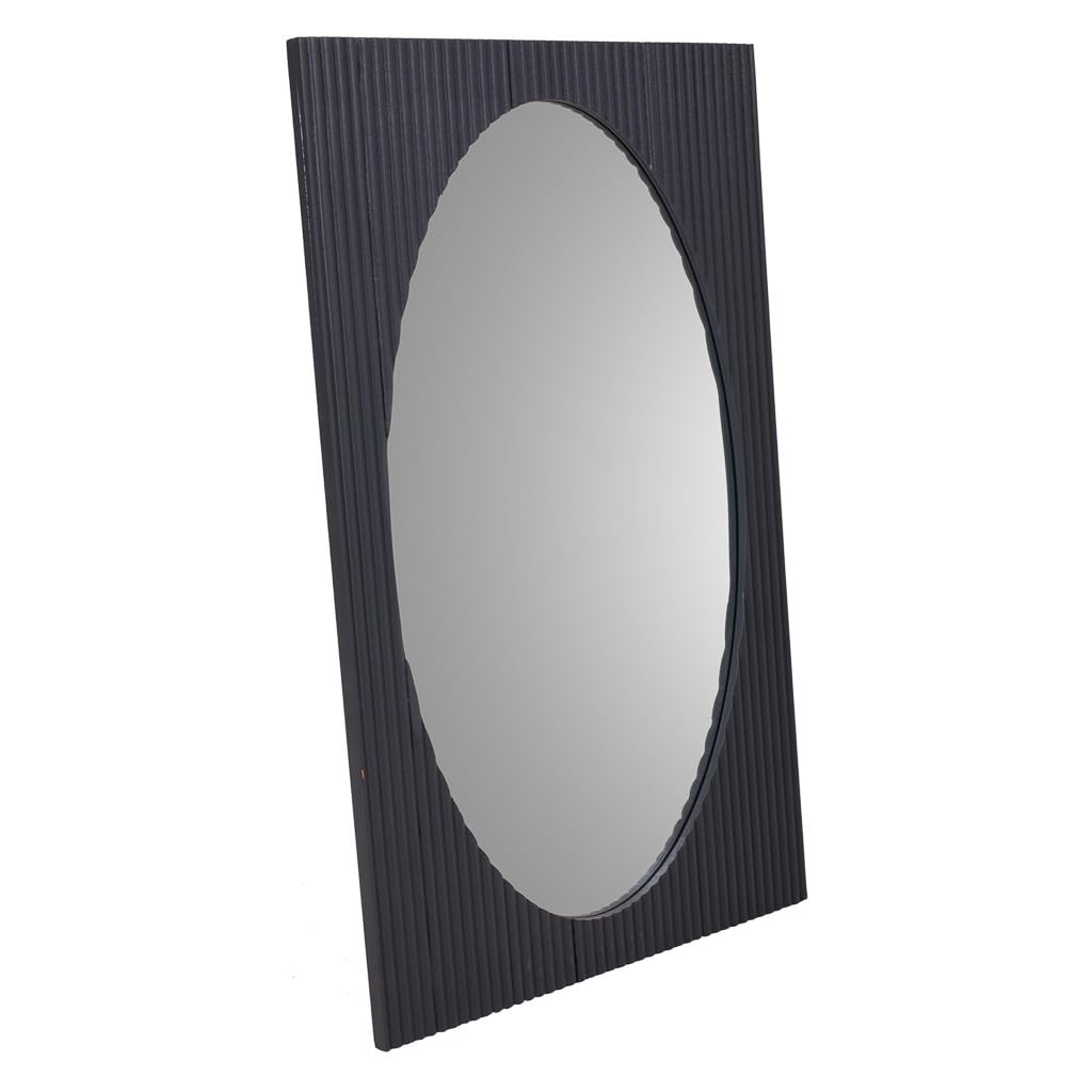WANDERLUST DECO Espejo de Madera Gris Oscuro 50x2.5x80