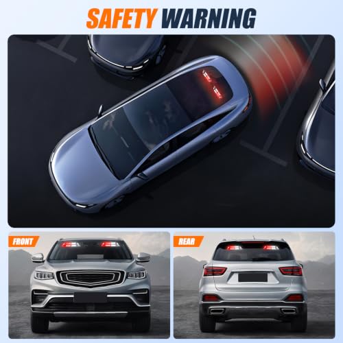 Image of Nilight 16LED Red White Dash Strobe Light Cigarette Lighter Plug | Dual-Switch 2-in-1 Deck Split Flashing Lights for Truck Construction Pickup Interior Front /Rear Windshield Mount 30 Modes