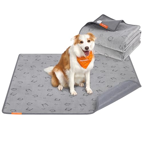 Feandrea Washable Pee Pad for Dogs, 2 Pack, Reusable, 60 x 48 Inches, XL, Waterproof Pet Training, Leakproof, Non-Slip, Super Absorbent, for Dogs, Cats, Rabbits, Dove Gray UPTD004G01