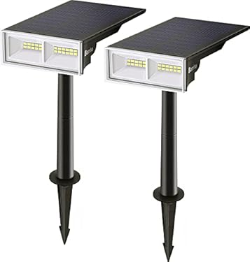 AMAZON - Barrina Solar Spot Lights Outdoor, 24 LEDs 6500K 3 Modes Led Garden Spot Lights Solar Powered, IP65 Waterproof, Auto ON/Off Outdoor Solar Light for Yard Driveway Lawn Patio Pathway, 2 Pack