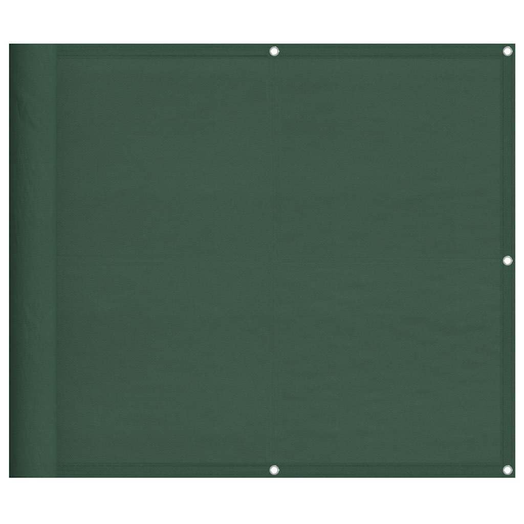 Protección visual para balcón, verde oscuro, 90 x 800 cm, 100% poliéster, Oxford PU UV, toldo lateral para exteriores, balcón, terraza, jardín