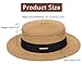 Straw Boater Summer Sun Hat - Wide Brim Fedora Panama Summer Beach Hat for Men Women(Size:Large)
