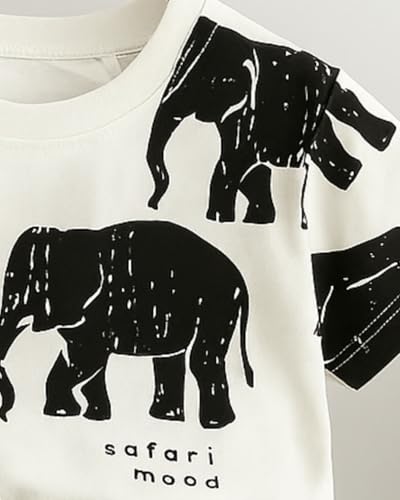 Image of Googo Gaaga Printed T-shirt with Printed Jogger Pant for Boys - Cotton Clothing Set for Baby Boy | Soft Fabric Half Sleeves Tshirt | Regular Fit Kids Outfit | Full Pant