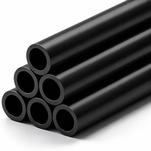 Pangda 6 Pcs Carbon Fiber Rod 8 x 6 x 1000mm Rod Black Round 8mm Hollow Matte Pole Tubing for Rc Airplane Repair DIY Craft Kite Model Remote-Controlled Airplanes Drones Project