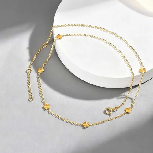Collier pendentif fleur plaqué or, cadeau Saint-Valentin - 5