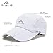 ELLEWIN Unisex Baseball Cap UPF 50 Unstructured Hat with Foldable Long Large Bill, A-white-ellewin Logo, M-L-XL