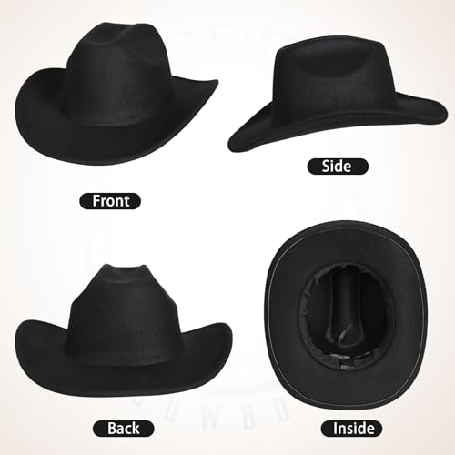 Image of Men & Women's Cowboy Cowgirl Hat-Western Cowboy Costume Accessories Set for Halloween Cosplay