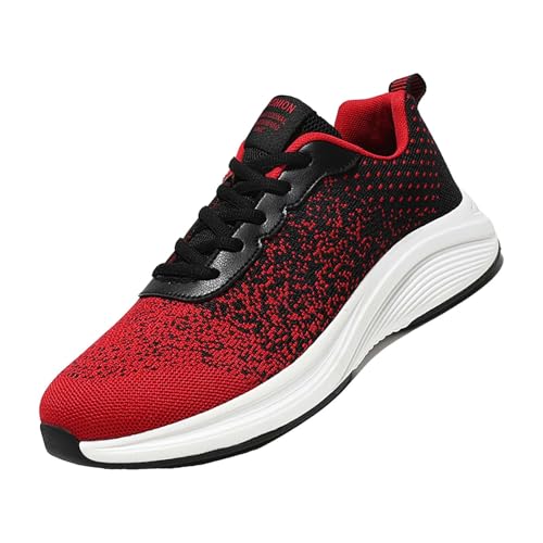 YANFJHV Zapatillas deportivas de moda para hombre para primavera y, parte inferior plana, malla transpirable ligera, sin cordones, cómodas, lisas, sencillas. Características: zapatos de ciclismo para