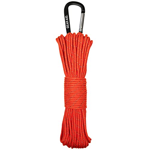 Gear Aid 175 Paracord, Lightweight Visible Guyline For Securing Tarps And Tents, Or Use As A Clotheslines For Camping, Hiking And Traveling, 100 Ft, Orange Reflective #TOP1
