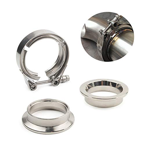 CCE エキゾーストクランプキット フランジクランプ φ2/2.5/3/3.5/4inch ステンレスＶバンド ターボエキマニ排気管用 (φ3.5''(89mm)) - CCE - 商品画像