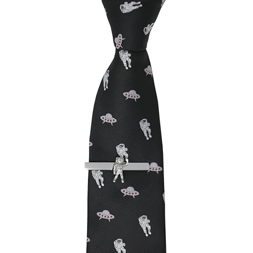 Antique Silver Tone Astronaut Tie Clip Space Pilot Tie Clip With Box3